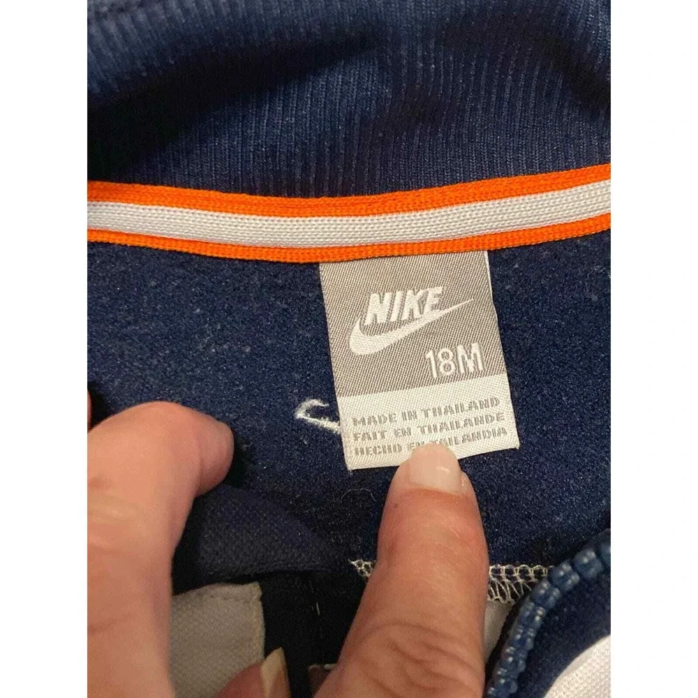 Nike Baby Track Jacket Basketball‎ Logo Gray Navy Full Zip Long Sleeve 18M